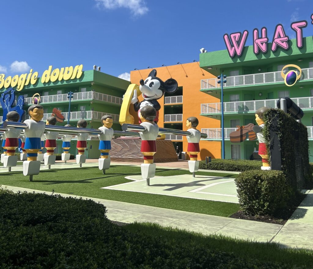 Outdoor decorations at Disney's Pop Century resort