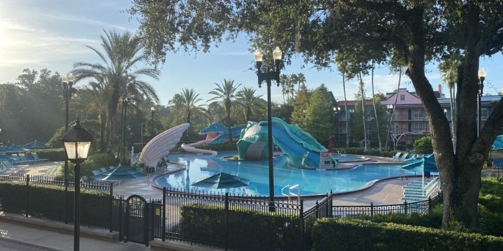Dragon slide at french quarter resort pool
