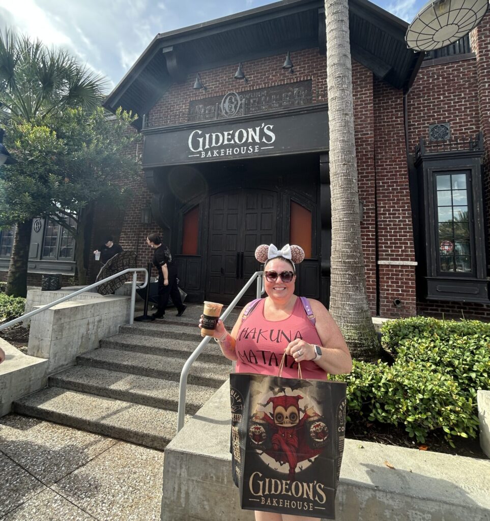 Outside gideons bakehouse at disney springs