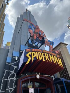 Spiderman ride facade at Islands of Adventure