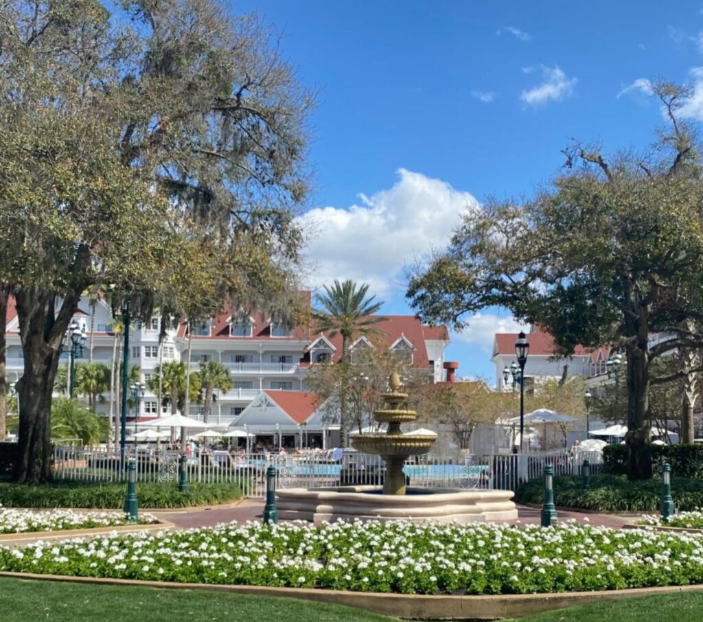 Garden view at Walt Disney World's flagship hotel, the Grand Floridian