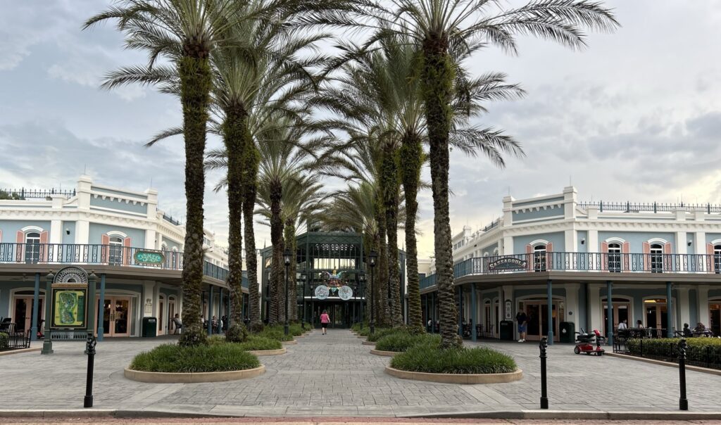 Courtyard at French Quarter resort at walt disney world