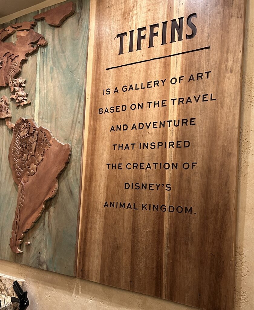 Sign outside of Tiffin's restaurant at Animal Kingdom