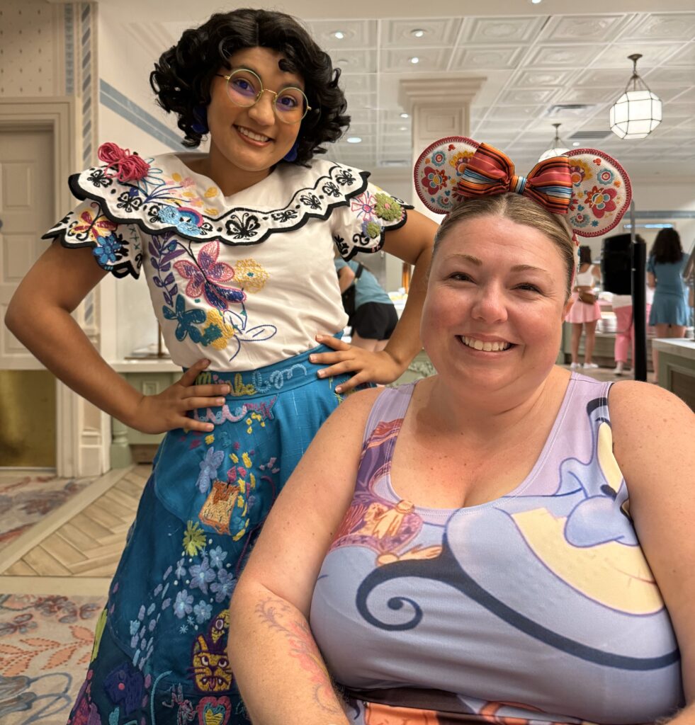 Amanda and Mirabel at buffet at Grand Floridian